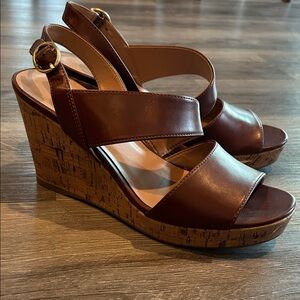 Franco Sarto Tan Wedge Sandals
